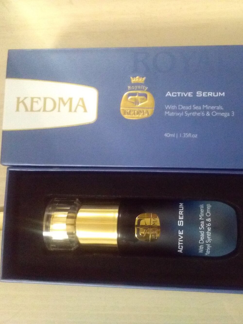 KEDMA ACTIVE SERUM-DEAD SEA MINERALS-MATRIXYL SYNTHE'6 & OMEGA 3- 1.35 oz /40 ml